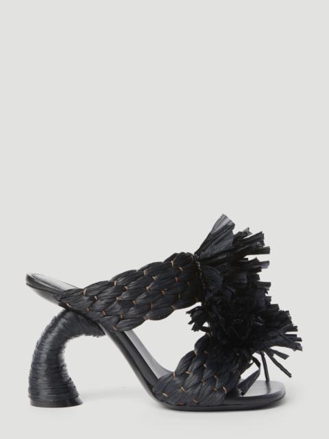 Dries Van Noten Women Woven Raffia Heeles