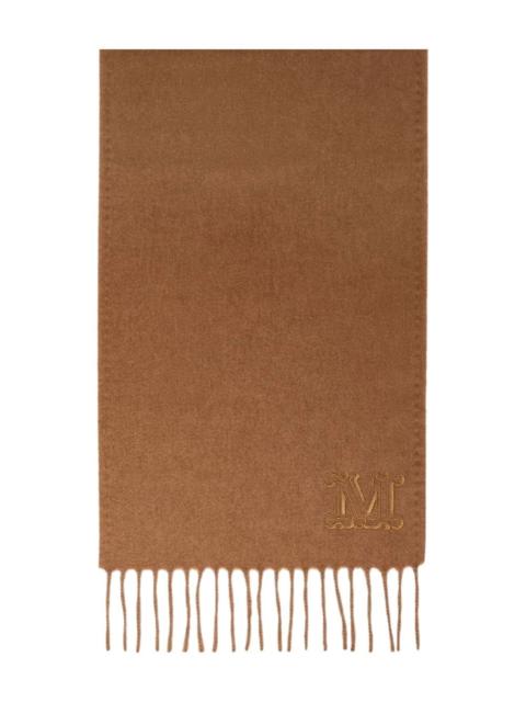 Max Mara Camel stole with Monogram embroidery