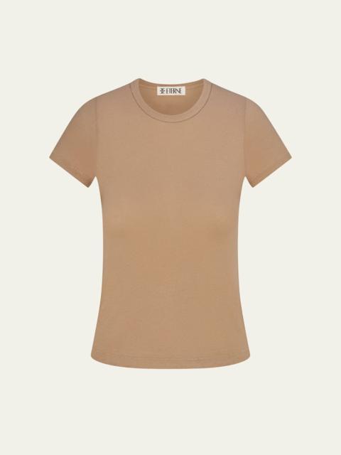 ÉTERNE Fitted Crewneck Short-Sleeve T-Shirt