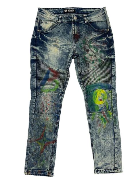 Other Designers If Six Was Nine - Japanese Brand Encrypted Painter Biker Jeans