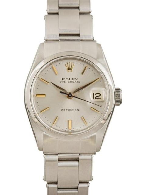 Pre-owned Rolex OysterDate 6466 Stainless Steel