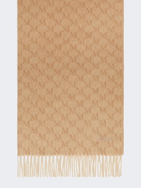 Max Mara WKLOGO Jacquard camel stole