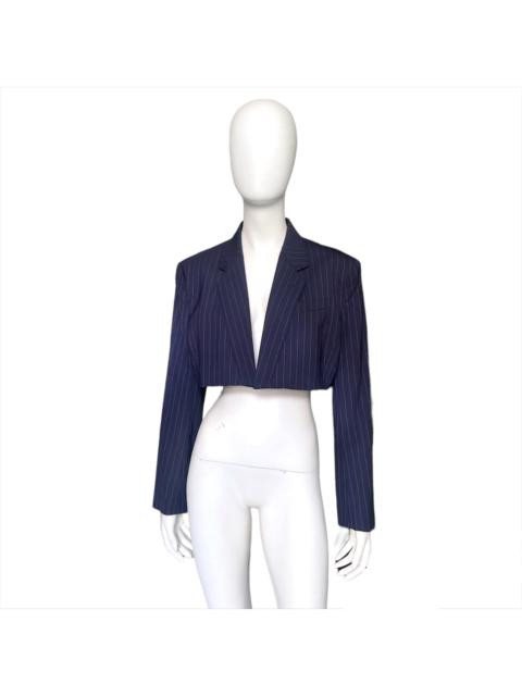 Jean Paul Gaultier Jean Paul Gaultier fw13 cropped pinstripe set blazer tee 46 little Joe