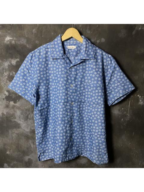 Other Designers denime japan 2 blend materials open collar shirt