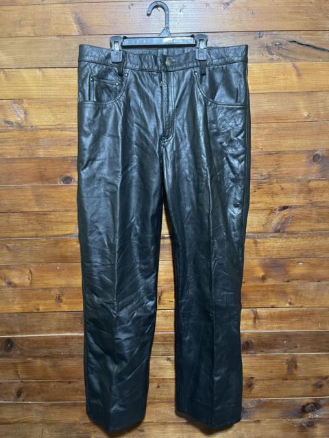 Other Designers Vintage horn work leather pants