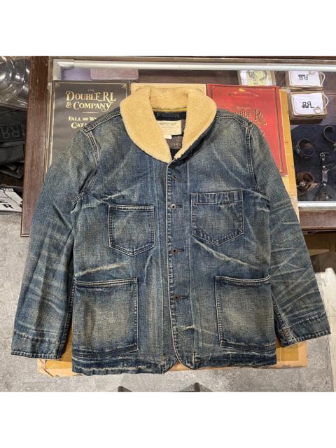 RRL by Ralph Lauren RRL Denim Jacket with Sheep Wool Lined Collar