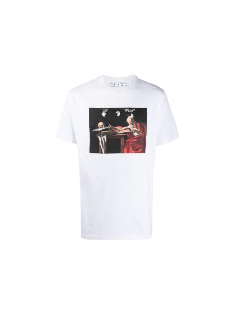 Off-White OFF-WHITE Slim Fit Caravaggio Saint Jerome Writing T-shirt White
