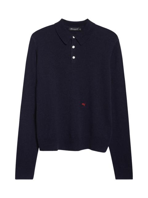 HommeGirls® Hommegirls Wool & Cashmere Polo Sweater in Navy at Nordstrom