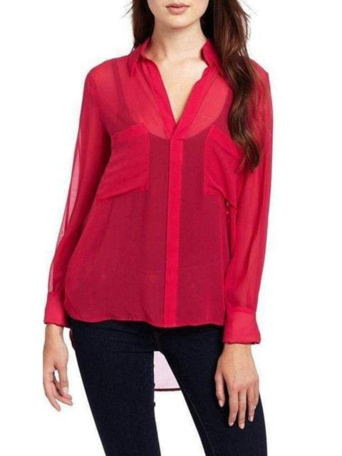 Other Designers Stitched-Collar Silk Blouse