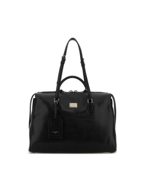Dolce & Gabbana Dolce & Gabbana Black Leather Vittoria Handbag