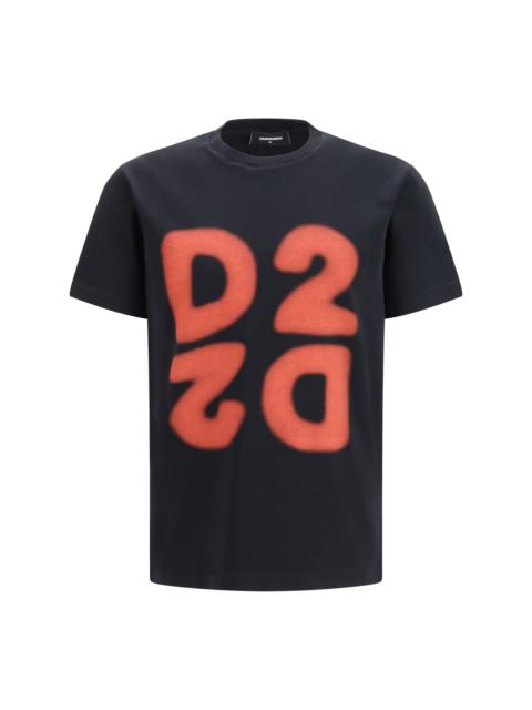 DSQUARED2 Dsquared2 Cotton Printed T-shirt Black Men