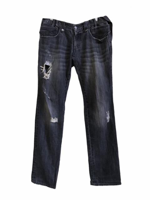 Other Designers Distressed Denim - PPFM Buckle Belt Distressed Jeans