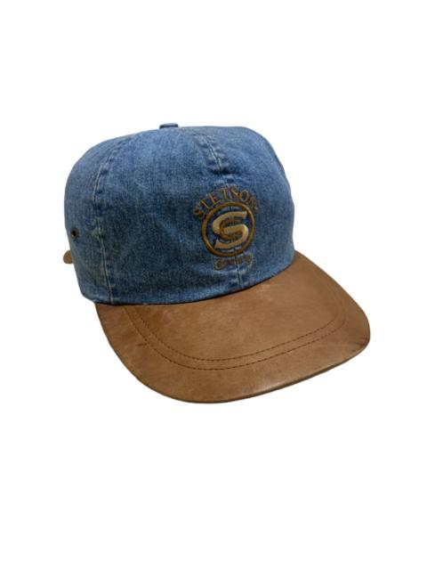 Other Designers STETSON COUNTRY DENIM LEATHER CAP