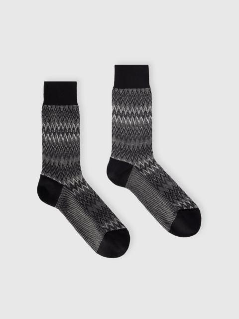 Missoni Mid-length cotton-blend zigzag socks