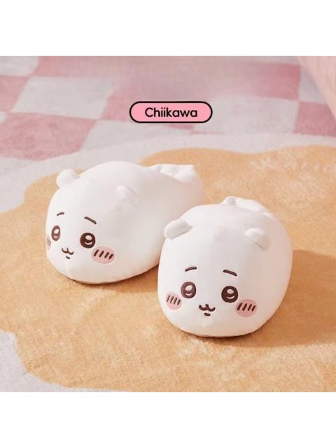Other Designers Cute Anime Chiikawa White Cat Kawaii Plush Indoor Slippers Adult Kids Warm Shoes Home