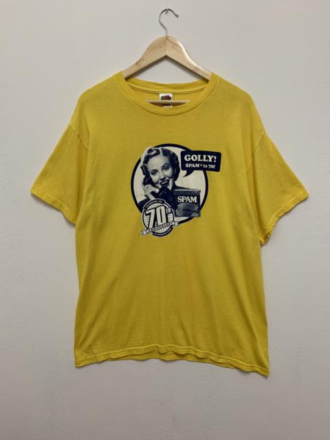 Other Designers Fruit Of The Loom - Vintage Golly Spam T-shirt Yellow Large