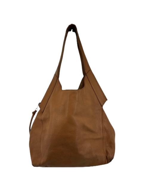 Sundance Leather Shoulder Bag Purse Zip Closure Lined Solid Casual Tan One Size