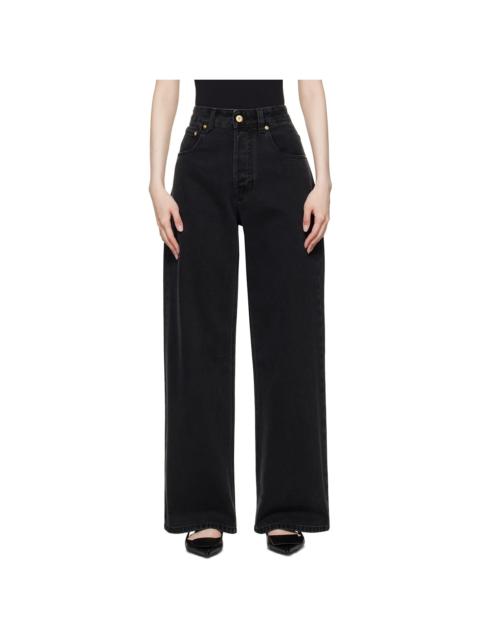 JACQUEMUS Black La Casa 'Le de-Nîmes large' Jeans