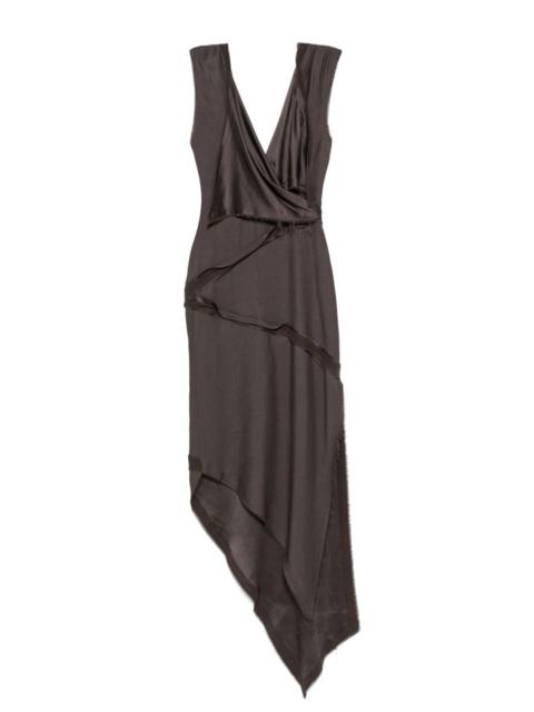 THE ATTICO ASYMMETRICAL MIDI DRESS