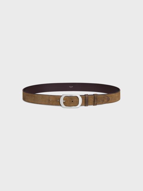 CELINE BC-21 35MM BELT IN Suede Calfskin with waxed effect
