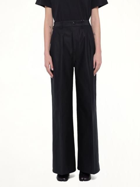 Maison Margiela Cotton Palazzo Trouser in Black