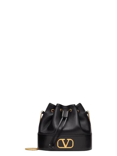 Valentino VALENTINO GARAVANI Black Nappa Leather Bucket Bag New