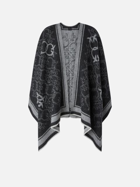PINKO CAPE WITH LOVE BIRDS LOGO MOTIF