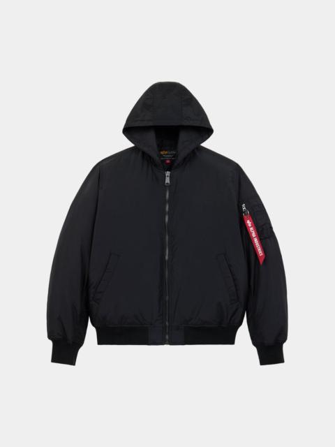 ALPHA INDUSTRIES MA-1 HOODED OXFORD FLIGHT JACKET