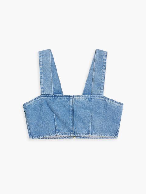Other Designers Josephine cropped denim top