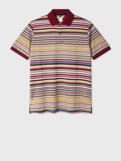 Paul Smith Noisy 'Signature Stripe' Cotton Polo Shirt