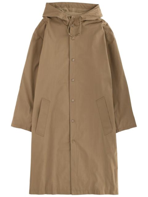 A.P.C. HOODED TRENCH COAT WITH LOGO