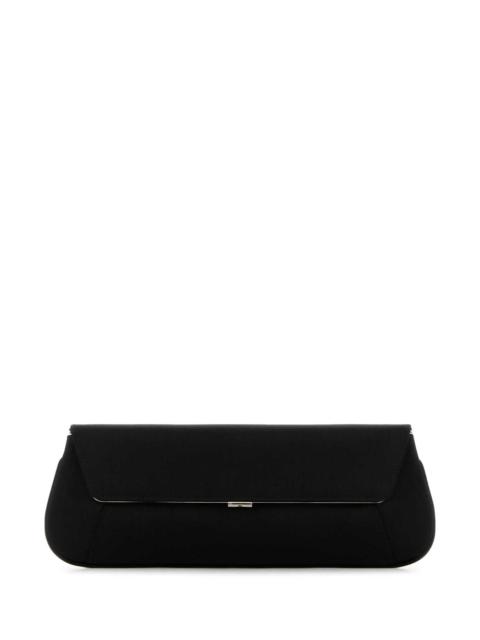 Amina Muaddi Amina Muaddi Women Black Satin Ami Clutch