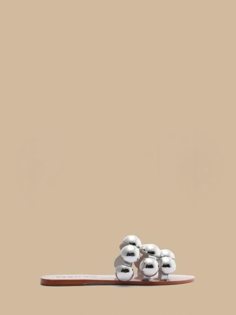FARM RIO Silver Color Beads Flat Sandal