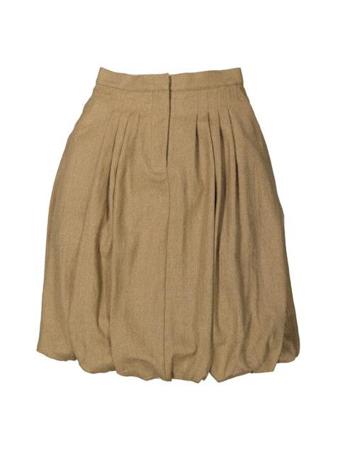 Burberry Burberry Ladies Driftwood Linen Blend Bubble Hem Skirt