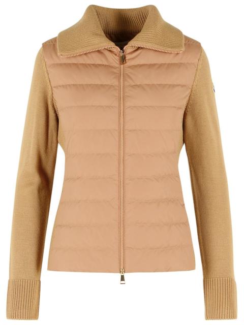 Moncler Moncler 'Tricot' Camel Virgin Wool Cardigan Women