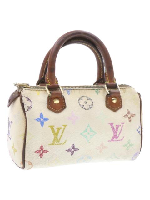 LOUIS VUITTON Monogram Multicolor Mini Speedy Hand Bag White M92645