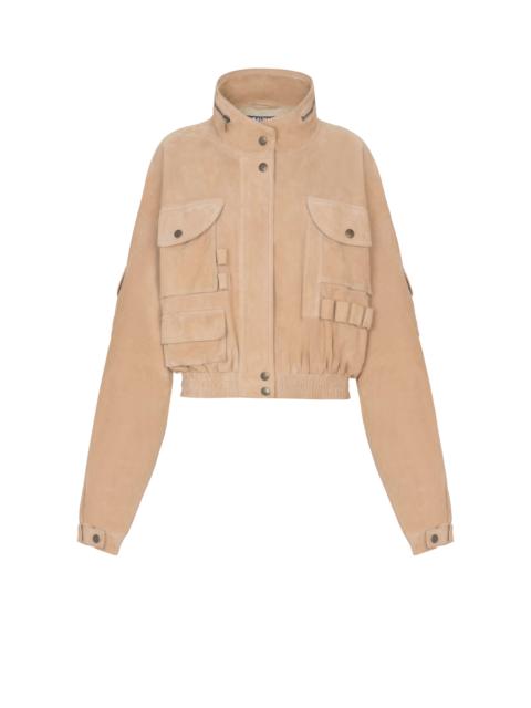 Balmain Suede bomber jacket