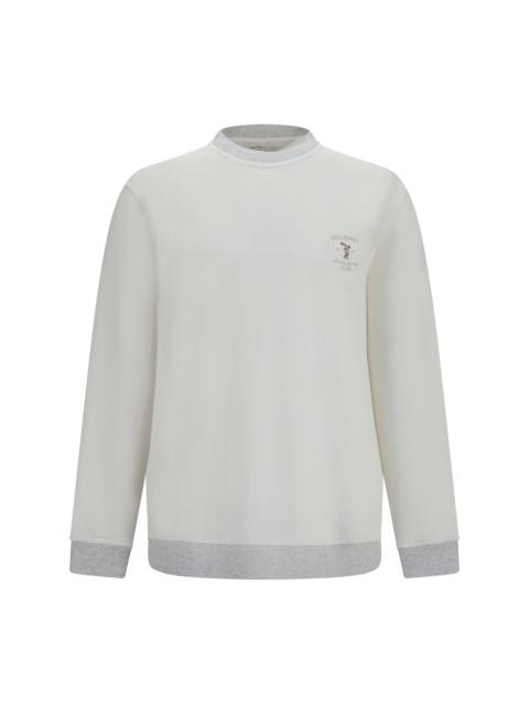 Brunello Cucinelli Brunello Cucinelli Cotton Sweatshirt Embroidery Off White