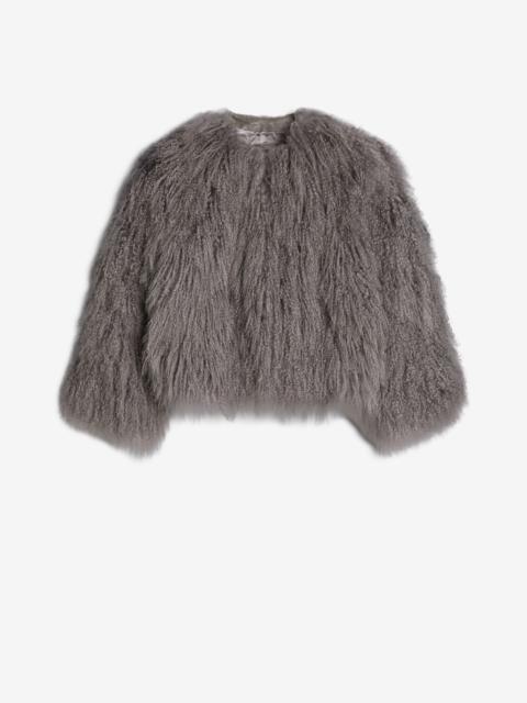 7 For All Mankind Shearling Fur Jacket in Grey