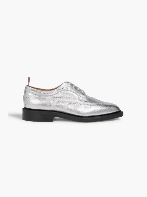 Thom Browne Metallic pebbled-leather Oxford brogues