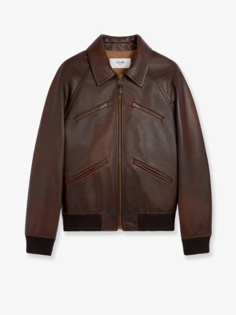 CELINE Celine Men Leather Jacket With Wool Lining