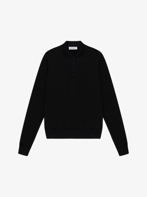 SPRWMN COTTON TERRY POLO SWEATSHIRT