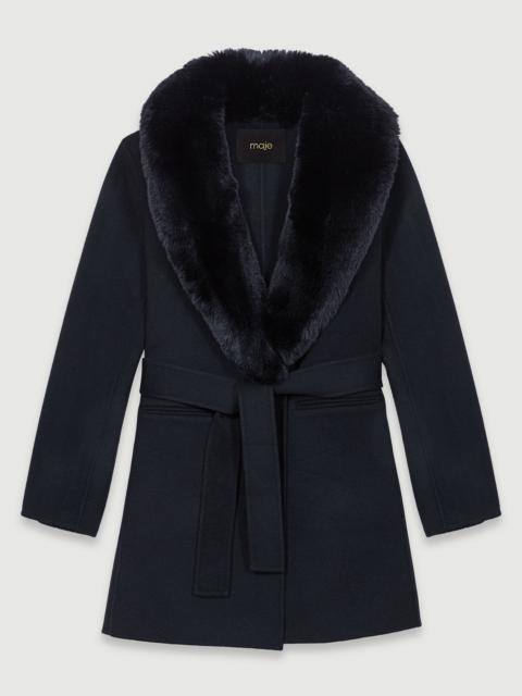 maje Double-faced mid-length coat