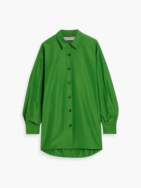 CAROLINA HERRERA Oversized cotton-blend faille shirt