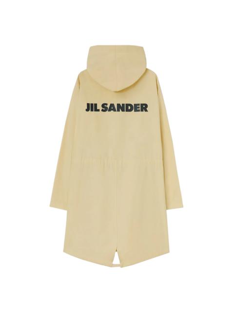 Jil Sander Logo Printed Parka