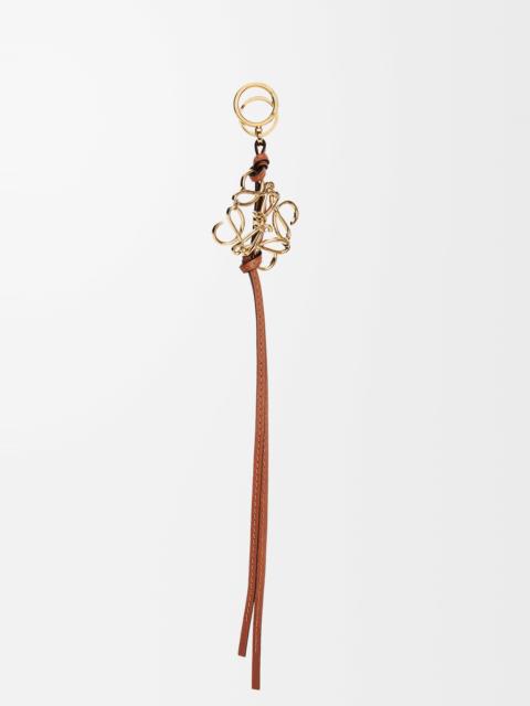 Loewe Anagram charm in metal and calfskin