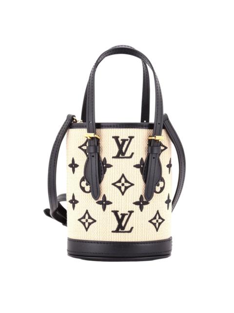 Louis Vuitton Louis Vuitton Beige Monogram Raffia Bucket By The Pool Nano (Authentic Pre-Loved)