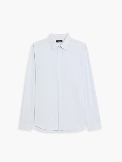 Theory Irving cotton-blend seersucker shirt