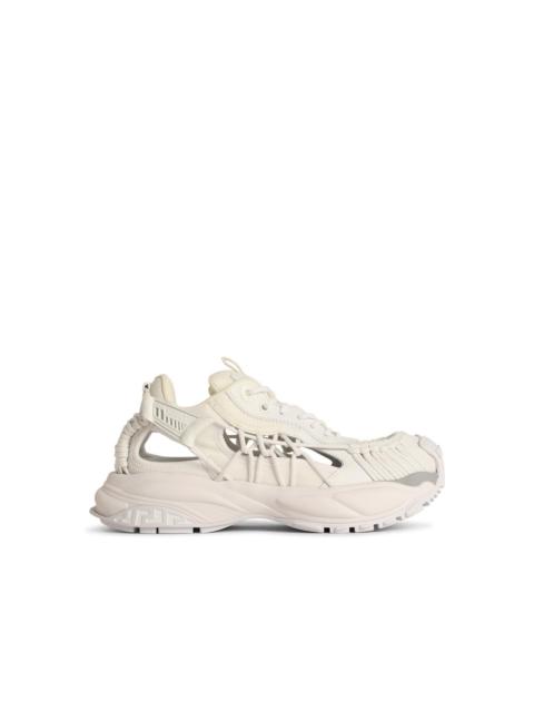 VERSACE Versace 'Mercury' White Leather Blend Sneakers Men