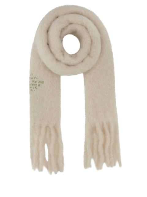 Loewe Loewe Men White Mohair Blend Scarf